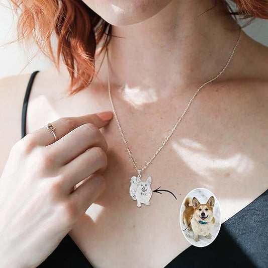 Custom Pet Portrait Necklace