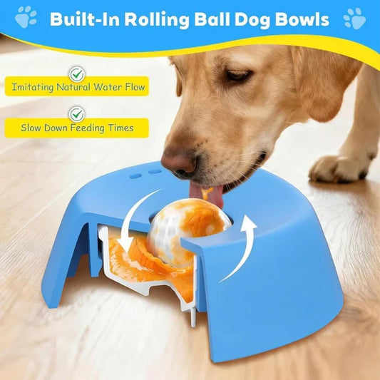 Slow-Feed Liquid Dog Bowls