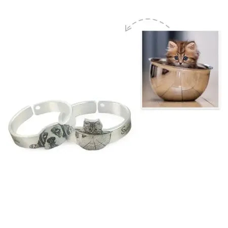 Customized Pet Photo Open Ring