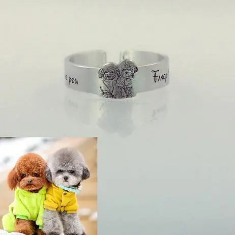Customized Pet Photo Open Ring