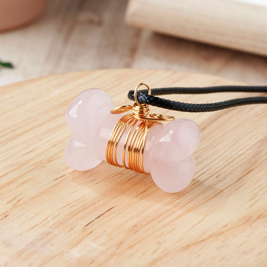 Pet Bone-Shaped Crystal Bone Charm