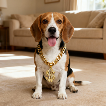 compare product Dollar Pendant Pet Necklace
