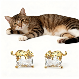 compare product Sleepy Cat Style Earrings