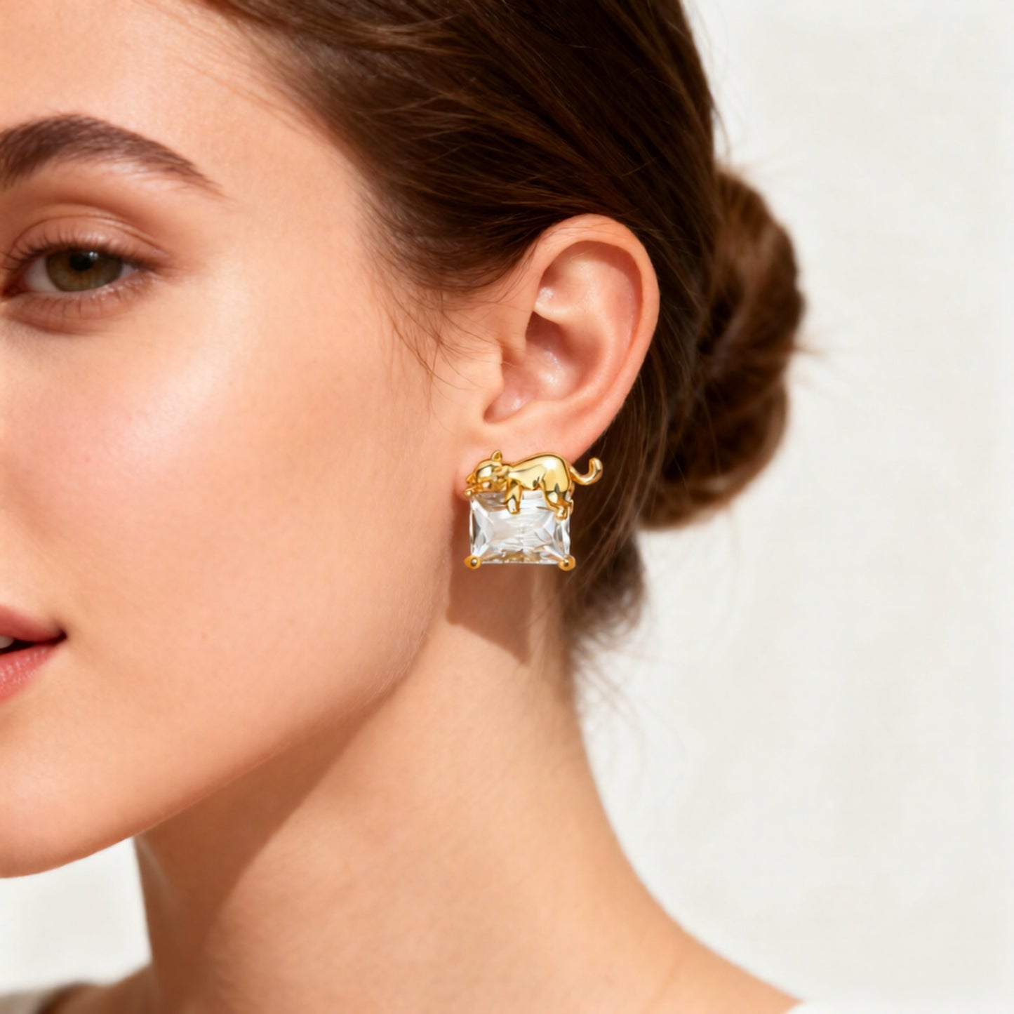 Sleepy Cat Style Earrings