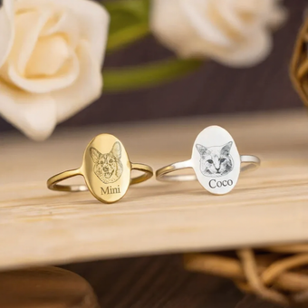 compare product Personalized Pet Picture Rings