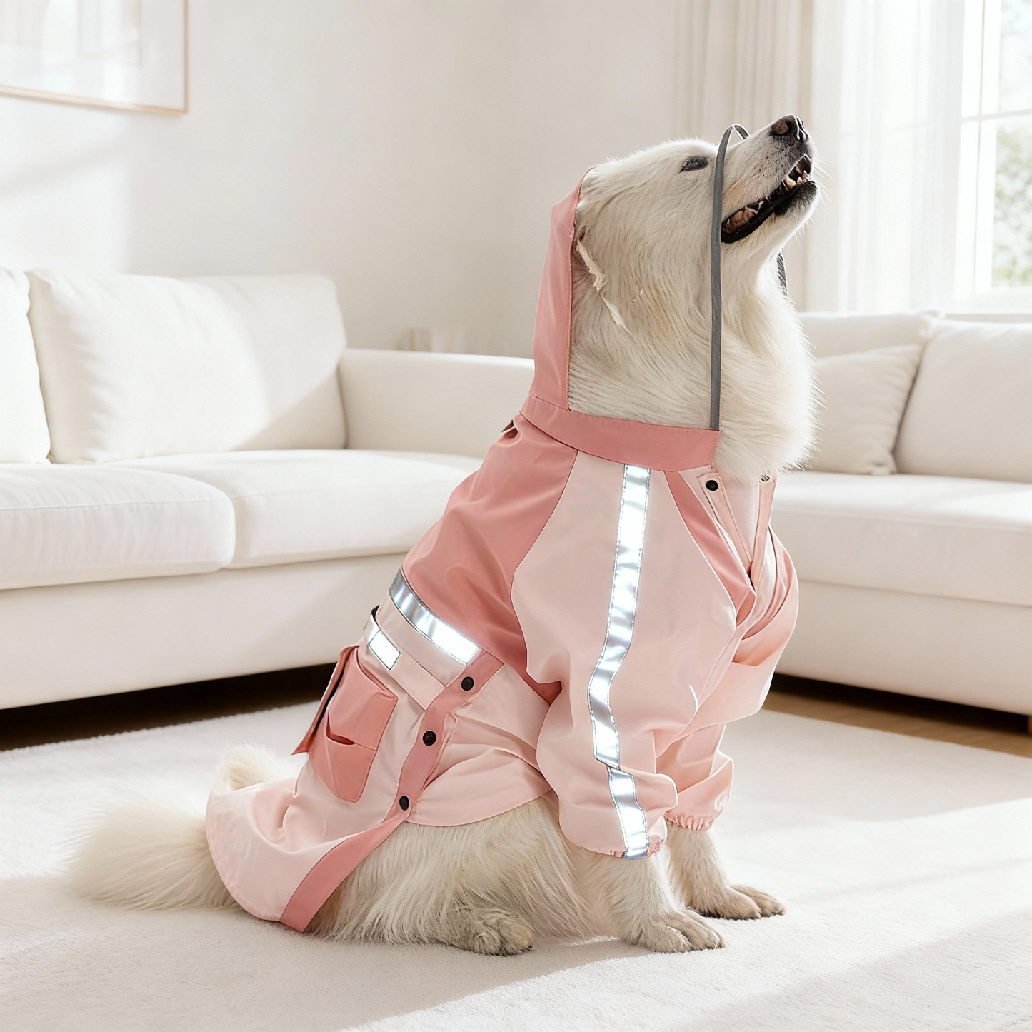 All-Weather Reflective Dog Raincoat – Waterproof Harness