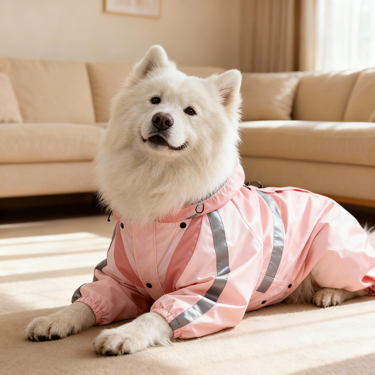 All-Weather Reflective Dog Raincoat – Waterproof Harness