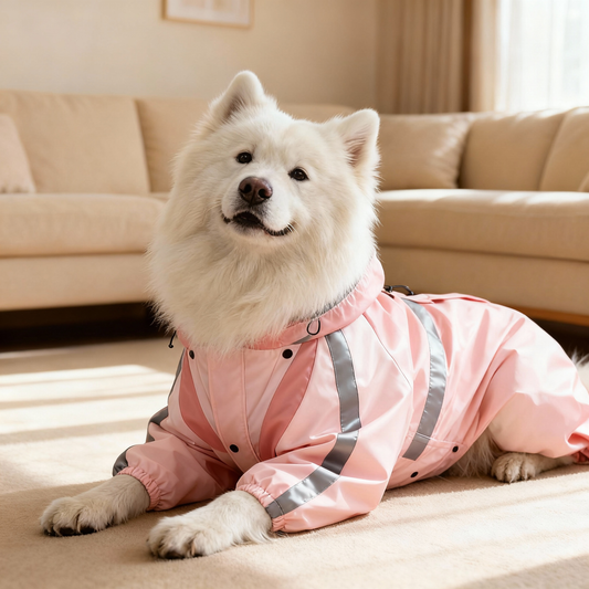 All-Weather Reflective Dog Raincoat – Waterproof Harness