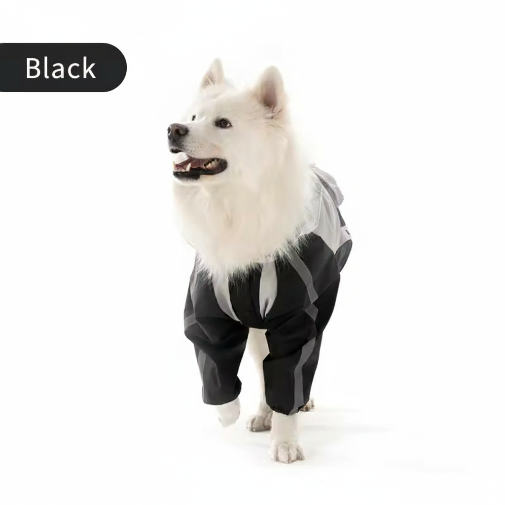 All-Weather Reflective Dog Raincoat – Waterproof Harness