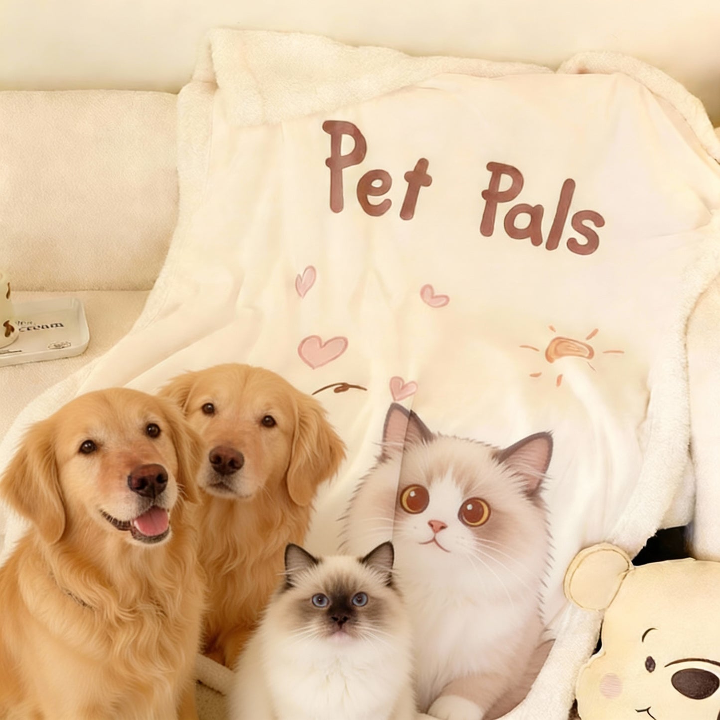 Custom Flannel Pet Photo Blanket