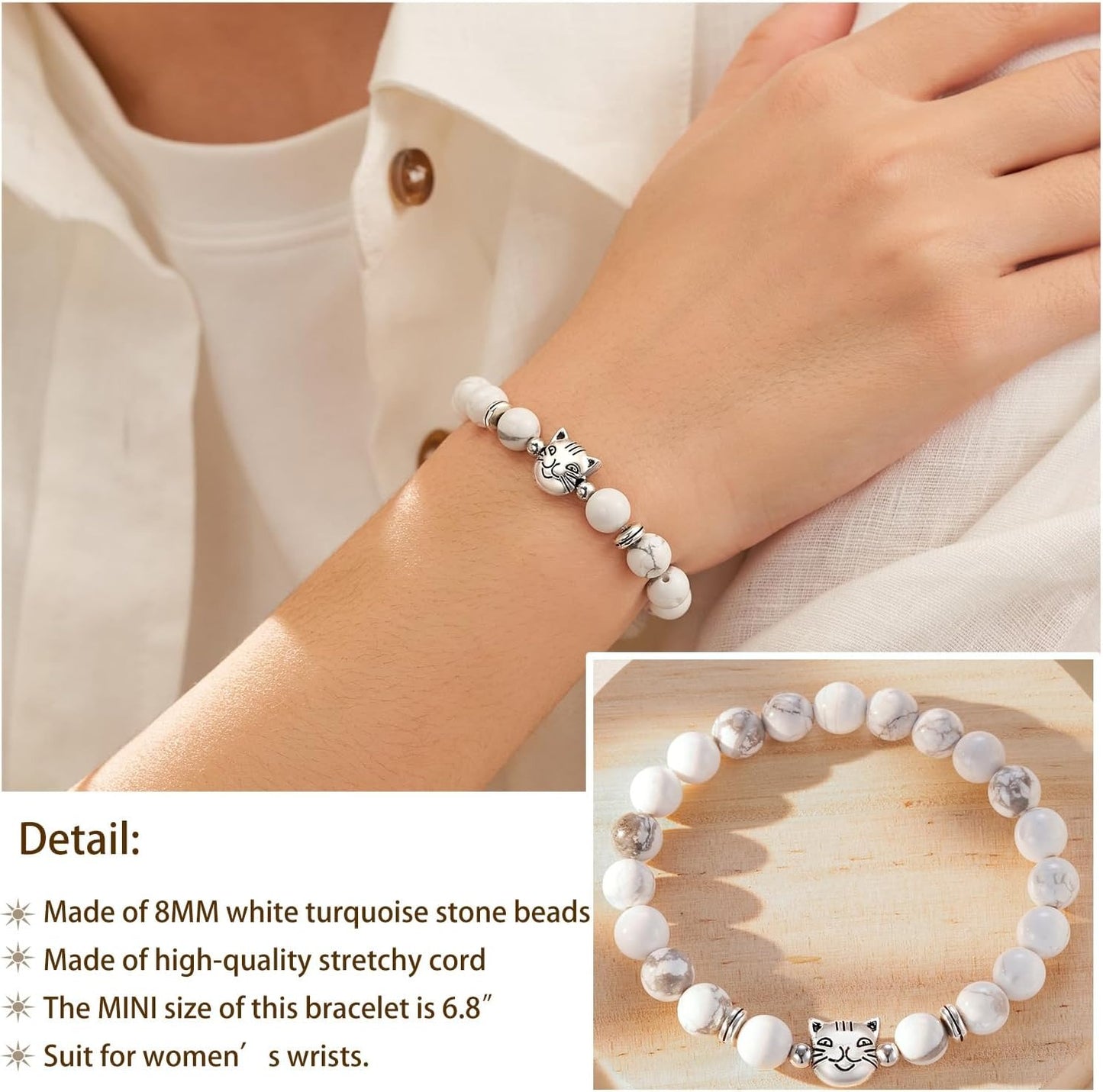 Cat Bracelet Gifts for Women for Cat Lover