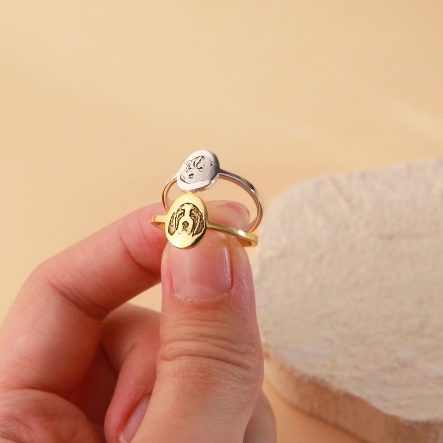 Personalized Pet Picture Rings