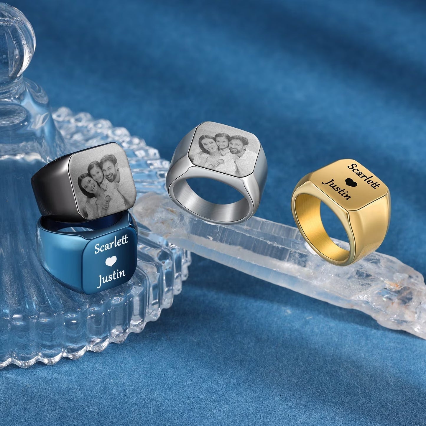 Personalised Steel Photo Ring