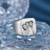 Personalised Steel Photo Ring