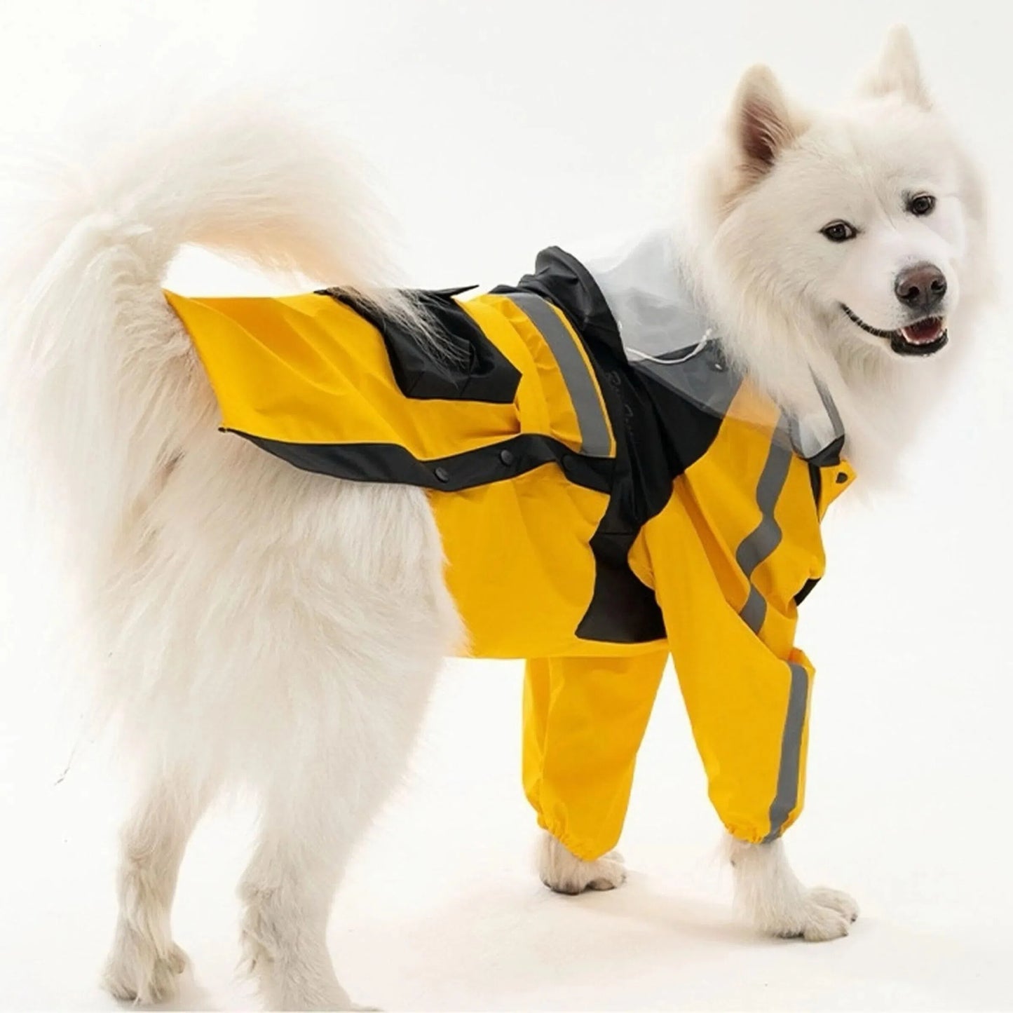 All-Weather Reflective Dog Raincoat – Waterproof Harness