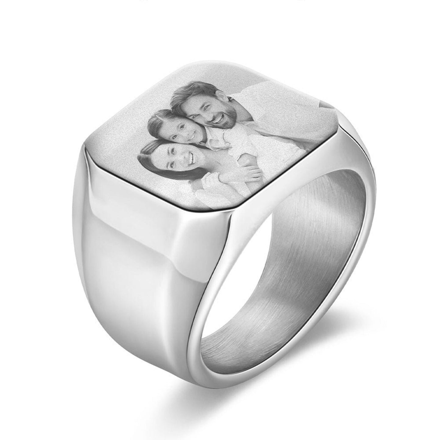 Personalised Steel Photo Ring