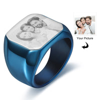 Personalised Steel Photo Ring