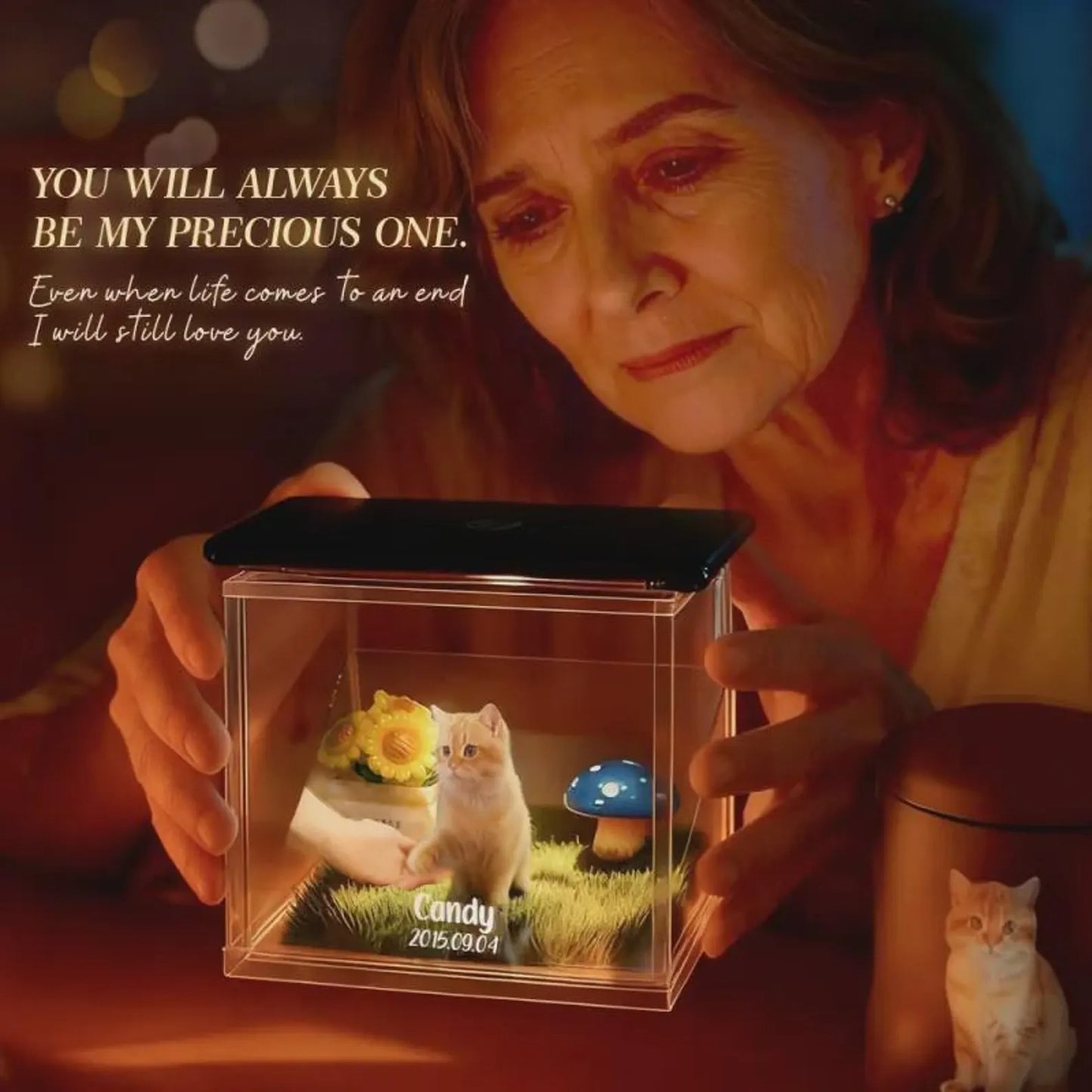 Custom Pet Memorial Hologram House