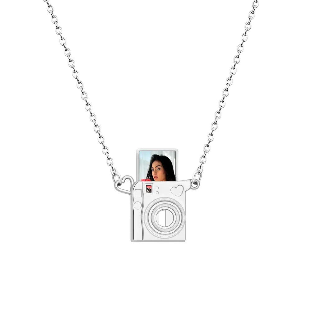 Personalized Mini Pull-Out Camera Locket Necklace