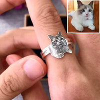 Customized Pet Photo Open Ring