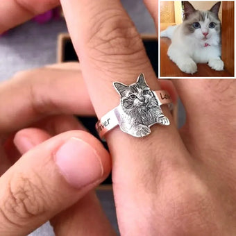 compare product Customized Pet Photo Open Ring