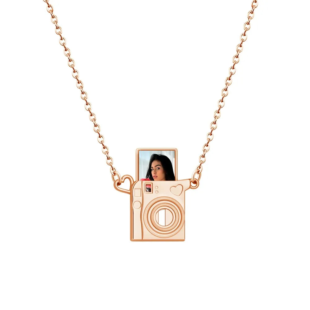 Personalized Mini Pull-Out Camera Locket Necklace