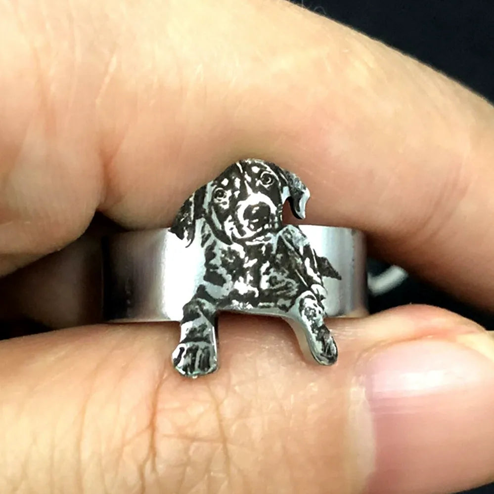 Customized Pet Photo Open Ring