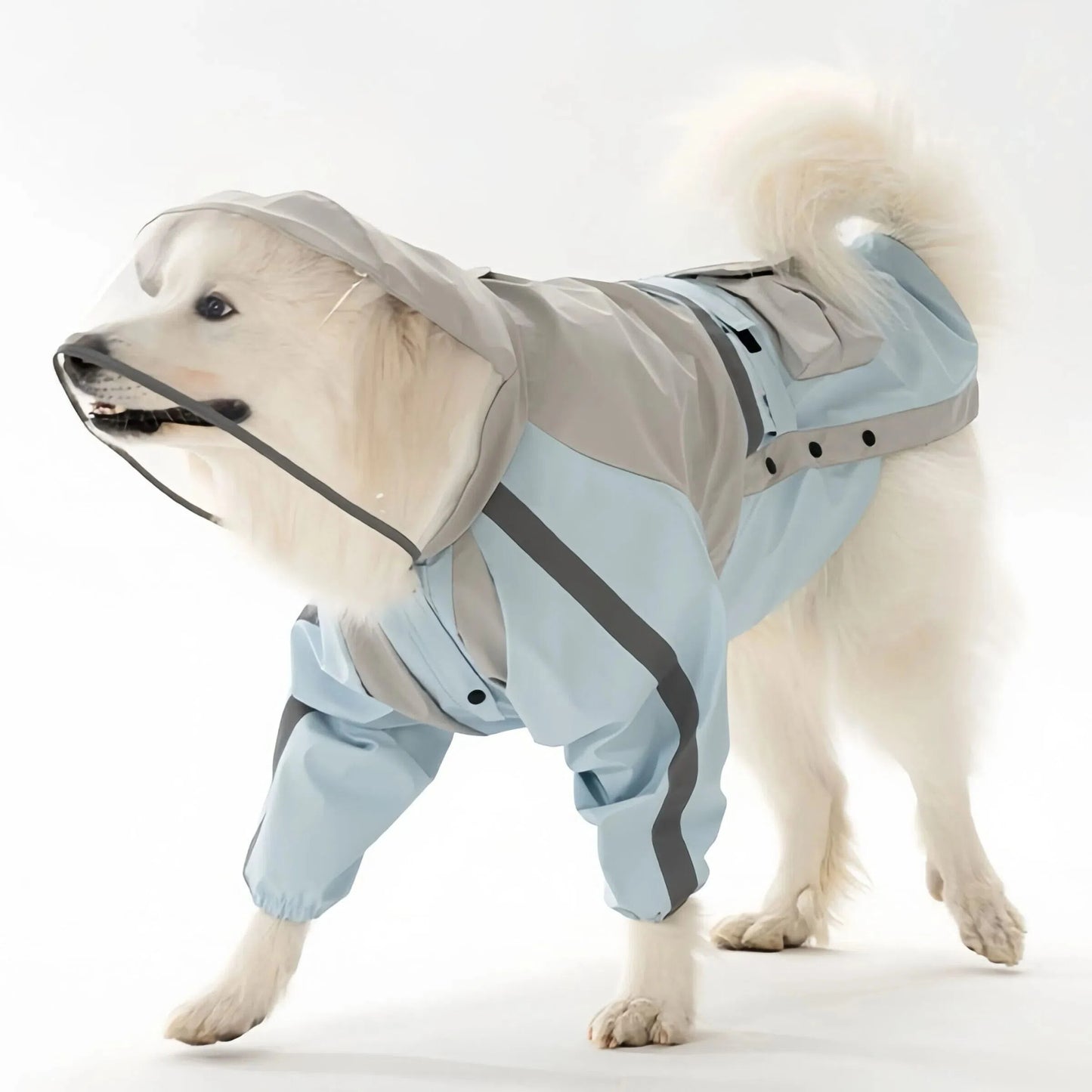 All-Weather Reflective Dog Raincoat – Waterproof Harness