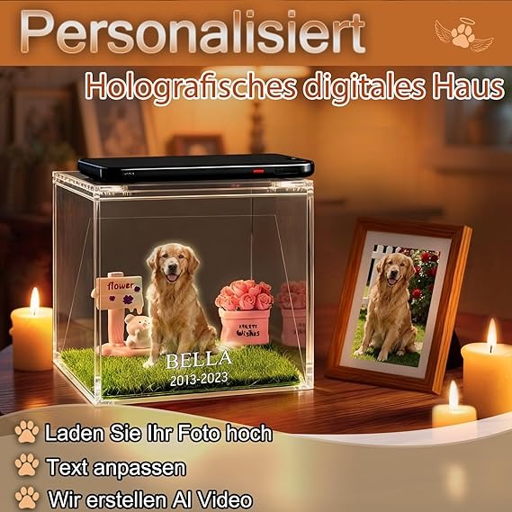 Custom Pet Memorial Hologram House