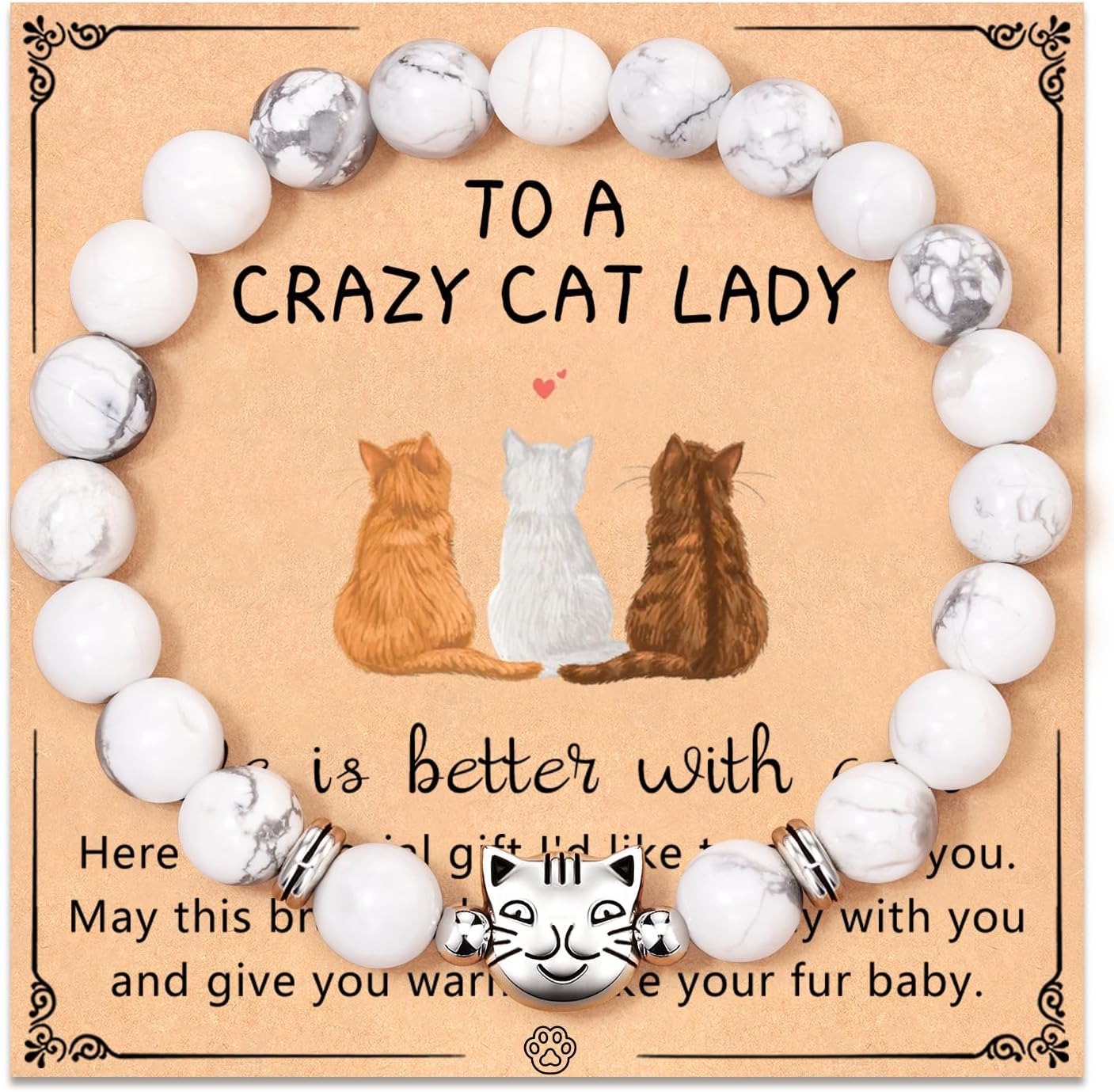 Cat Bracelet Gifts for Women for Cat Lover