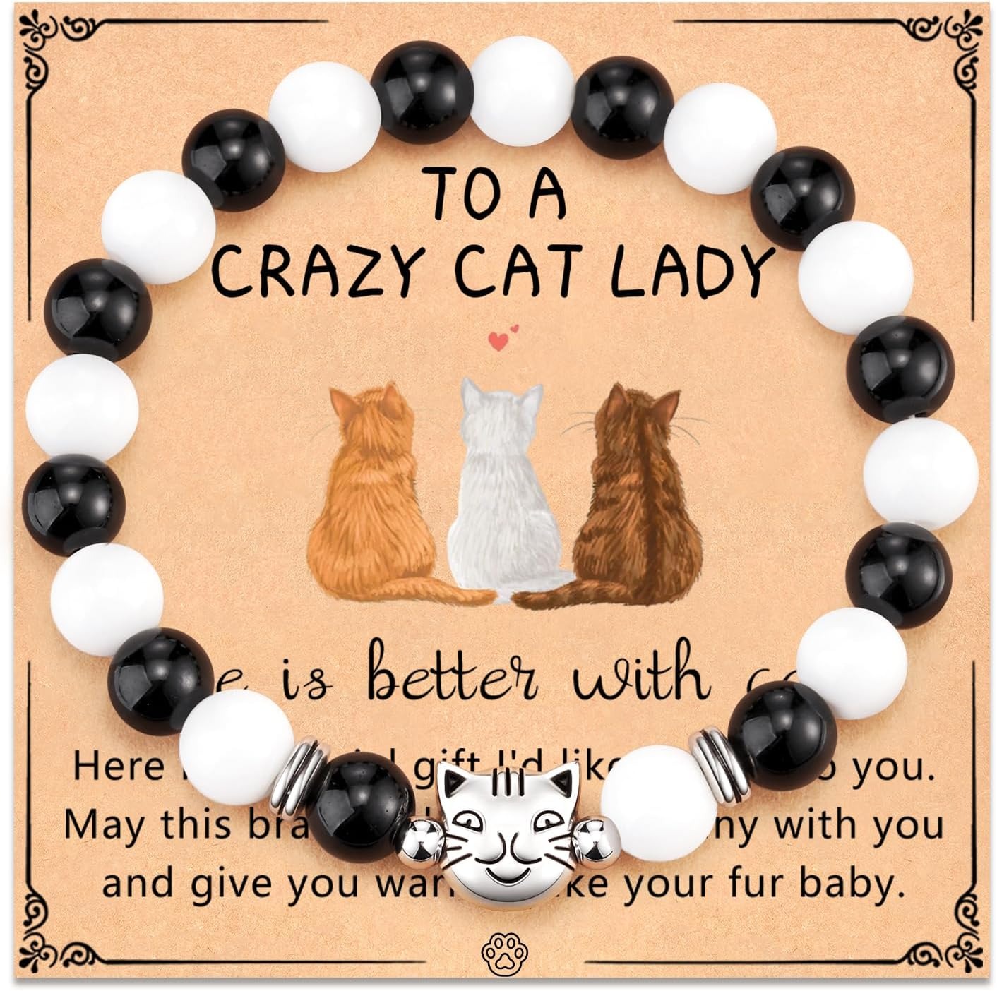 Cat Bracelet Gifts for Women for Cat Lover