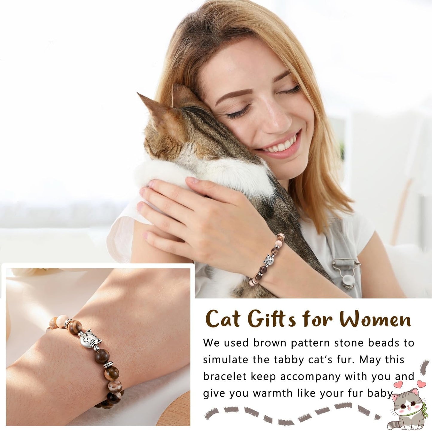 Cat Bracelet Gifts for Women for Cat Lover