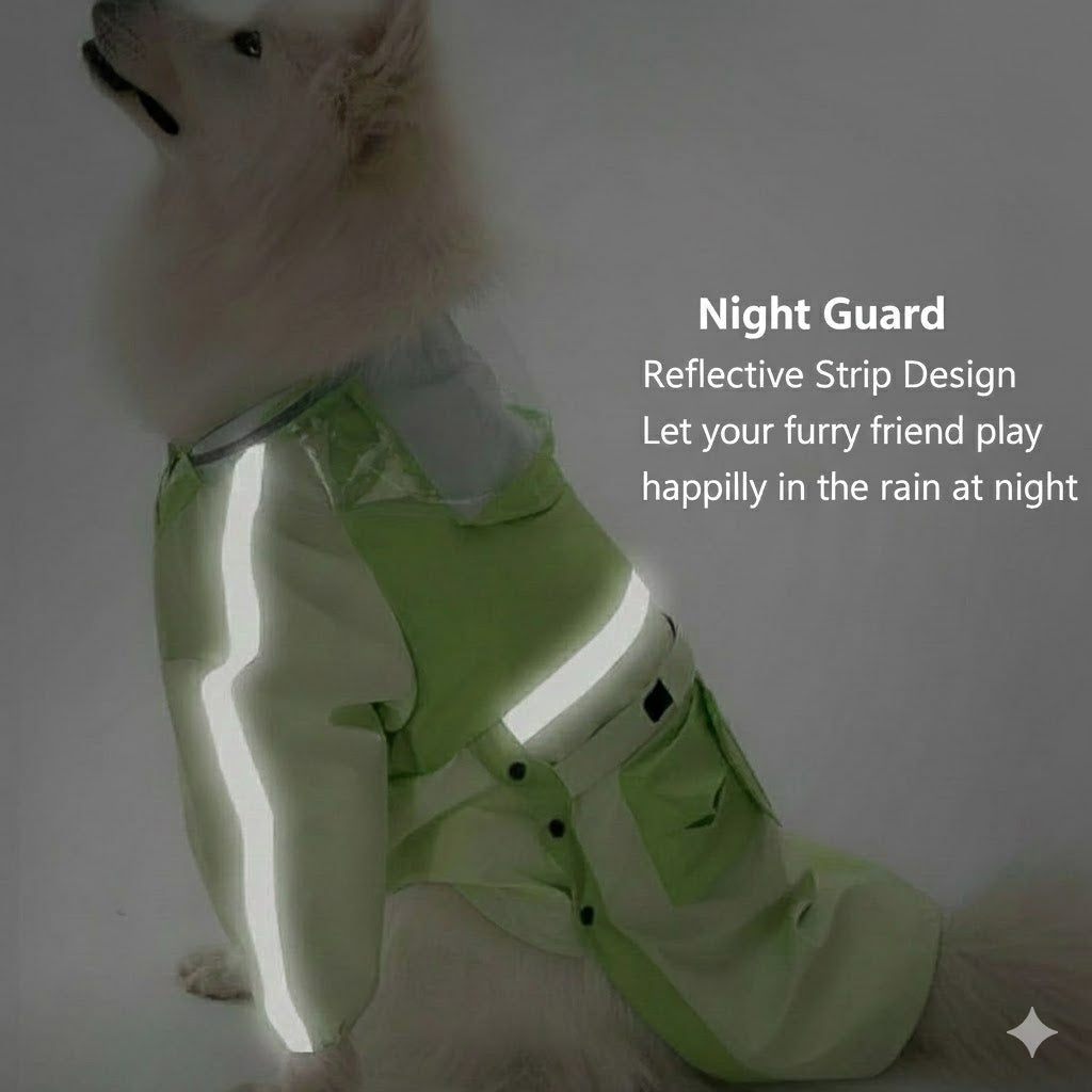 All-Weather Reflective Dog Raincoat – Waterproof Harness